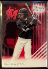 Kahlil Watson [Red] #ST-KW Baseball Cards 2022 Bowman Sterling Tek Prices