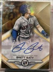 Brett Baty [Gold] #RA-BB Baseball Cards 2023 Bowman Sterling Rookie Autographs Prices