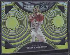 Tyrese Haliburton [Yellow] #10 Basketball Cards 2022 Panini Obsidian Tunnel Vision Prices
