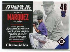 German Marquez [Red] Baseball Cards 2017 Panini Chronicles Prices