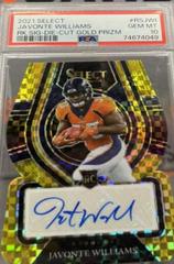 Javonte Williams [Gold Die Cut] #RS-JWI Football Cards 2021 Panini Select Rookie Signatures Prices