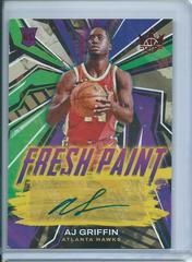 AJ Griffin [Ruby] #FP-AJG Basketball Cards 2022 Panini Court Kings Fresh Paint Autographs Prices