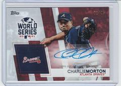 Charlie Morton [Red] Baseball Cards 2022 Topps World Series Champion Autographs Prices