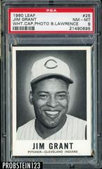 Jim Grant [White Cap, Photo B. Lawrence] #25 Baseball Cards 1960 Leaf Prices