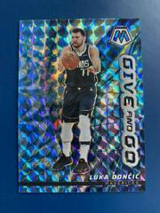 Luka Doncic [Reactive Blue] #5 Basketball Cards 2022 Panini Mosaic Give and Go Prices