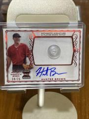 Hunter Brown [Red] #PA-HB1 Baseball Cards 2020 Leaf Trinity Patch Autographs Prices