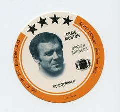 Craig Morton Football Cards 1981 Msa Holsum Discs Prices