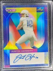 Justin Herbert [Prismatic Navy Blue] #BA-JH4 Football Cards 2023 Leaf Vivid Autographs Prices