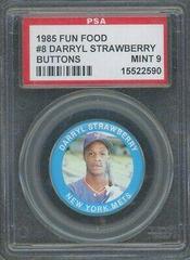 Darryl Strawberry #8 Baseball Cards 1985 Fun Food Buttons Prices