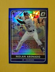 Nolan Arenado [Blue] #107 Baseball Cards 2016 Panini Donruss Optic Prices