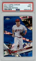 Mike Trout #20 Baseball Cards 2017 Topps Chrome Sapphire Prices