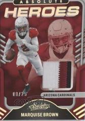 Marquise Brown [Silver] #AH-21 Football Cards 2022 Panini Absolute Heroes Memorabilia Prices
