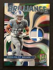 Amon Ra St. Brown [Marble] #BRL-AST Football Cards 2022 Panini Spectra Brilliance Prices