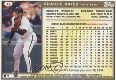 Charlie Hayes #48 Baseball Cards 1999 Topps Prices