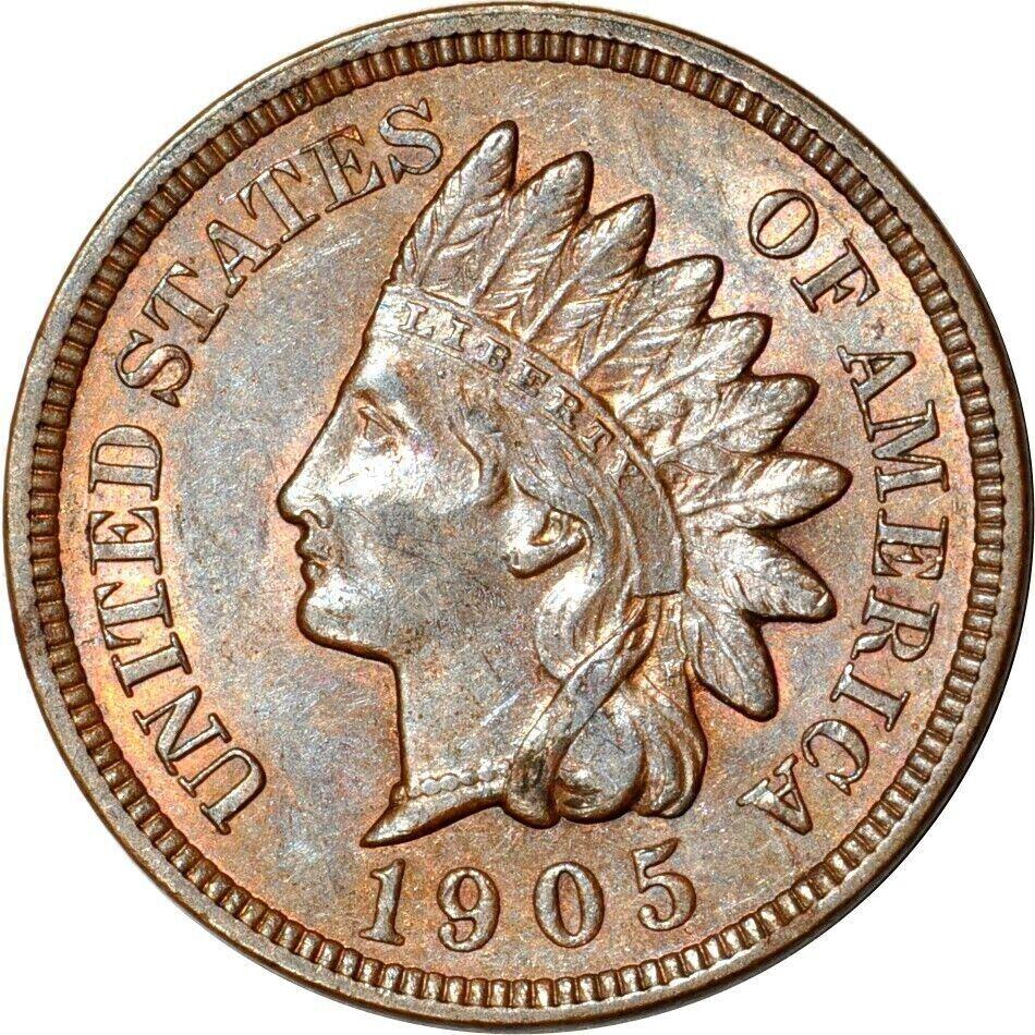 1905 Coins Indian Head Penny