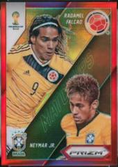 Neymar Jr., Radamel Falcao [Red Prizm] #20 Soccer Cards 2014 Panini Prizm World Cup Matchups Prices