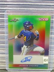 Jackson Chourio [Green Prismatic] #BA-JC3 Baseball Cards 2023 Leaf Vivid Autograph Prices