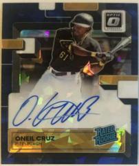 Oneil Cruz [Navy Blue Ice] Baseball Cards 2022 Panini Donruss Optic Rated Rookie Signatures Prices