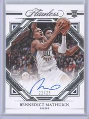 Bennedict Mathurin #7 Basketball Cards 2022 Panini Flawless Finishes Auto Prices