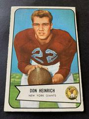 Don Heinrich Football Cards 1954 Bowman Prices