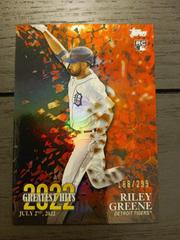 Riley Greene [Black] Baseball Cards 2023 Topps 2022 Greatest Hits Prices