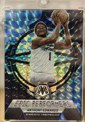 Anthony Edwards [Reactive Blue] #16 Basketball Cards 2022 Panini Mosaic Epic Performers Prices