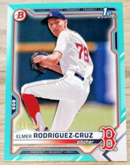 Elmer Rodriguez Cruz [Aqua] #BD-37 Baseball Cards 2021 Bowman Draft Prices