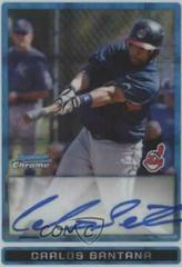Carlos Santana [Xfractor Autograph] #BCP108 Baseball Cards 2009 Bowman Chrome Prospects Prices