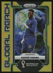 Andre Onana [Gold] Soccer Cards 2022 Panini Prizm World Cup Global Reach Prices