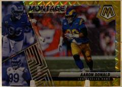 Aaron Donald [Gold] #M-28 Football Cards 2022 Panini Mosaic Montage Prices