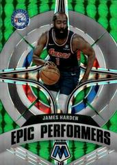 James Harden [Green] Basketball Cards 2021 Panini Mosaic Epic Performers Prices