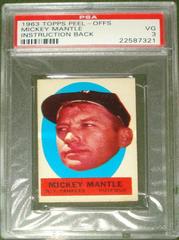 Mickey Mantle Baseball Cards 1963 Topps Peel Offs Prices