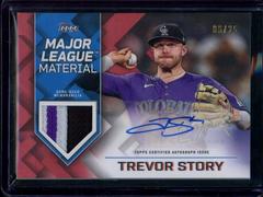 Trevor Story [Red] #MLMA-TS Baseball Cards 2022 Topps Major League Material Autographs Prices