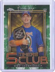 John Cena [Green Refractor] #5T-6 Wrestling Cards 2021 Topps Chrome WWE 5 Timers Club Prices