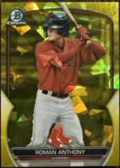 Roman Anthony [Yellow Sapphire] #BDC-112 Baseball Cards 2023 Bowman Draft Chrome Sapphire Prices