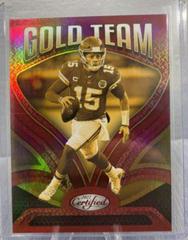 Patrick Mahomes II [Red] #GT-2 Football Cards 2022 Panini Certified Gold Team Prices