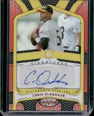 Chris Oladokun [Red] #RS-COL Football Cards 2022 Panini Certified Rookie Signatures Prices