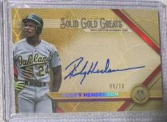 Rickey Henderson [Red] #GGA-RH Baseball Cards 2022 Topps Tribute Solid Gold Greats Autographs Prices