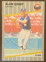 Alan Ashby [Throws Rig] #350 Baseball Cards 1989 Fleer Prices