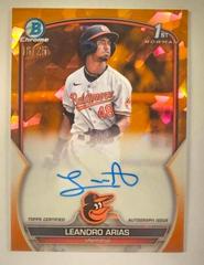 Leandro Arias [Orange] #BSPA-LA Baseball Cards 2023 Bowman Chrome Sapphire Autographs Prices