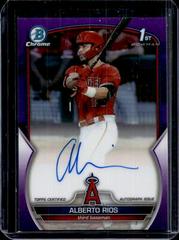 Alberto Rios [Purple] Baseball Cards 2023 Bowman Draft Chrome Prospect Autographs Prices