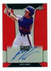 Seth Beer [Red] Baseball Cards 2018 Leaf Metal Draft Autograph Prices