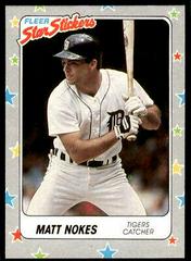 Matt Nokes Baseball Cards 1988 Fleer Star Stickers Prices