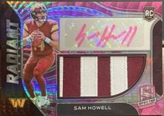 Sam Howell [Neon Pink] #RAD-SHO Football Cards 2022 Panini Spectra Radiant Rookie Patch Signatures Prices