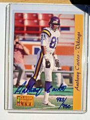 Anthony Carter Football Cards 1993 Pro Line Live Autographs Prices