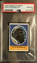 Russ Washington Football Cards 1972 Sunoco Stamps Prices