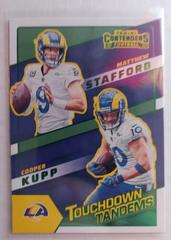 Cooper Kupp, Matthew Stafford [Emerald] Football Cards 2022 Panini Contenders Touchdown Tandems Prices
