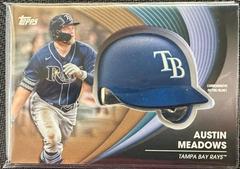 Austin Meadows [Gold] #BH-AM Baseball Cards 2022 Topps Batting Helmet Relic Prices