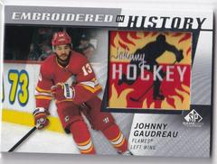 Johnny Gaudreau #17 Hockey Cards 2021 SP Game Used Embroidered in History Prices
