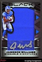 Jameson Williams #SSR-JWI Football Cards 2022 Panini Black Sizeable Signatures Rookie Jersey Prices